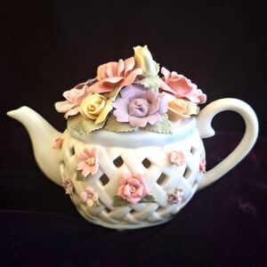 San Francisco Music Co floral teapot